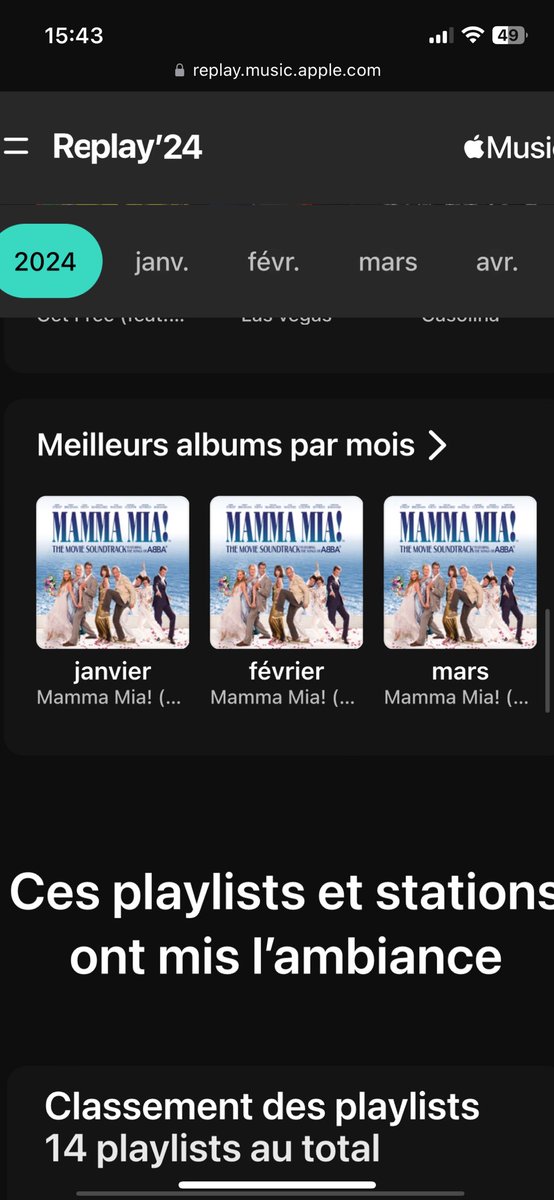lisa2_4's tweet photo. Allez-y y’a de quoi vanner mon wrapped 2024 🥲🥲🥲🥲🥲 https://t.co/Vp6PrJVMuH