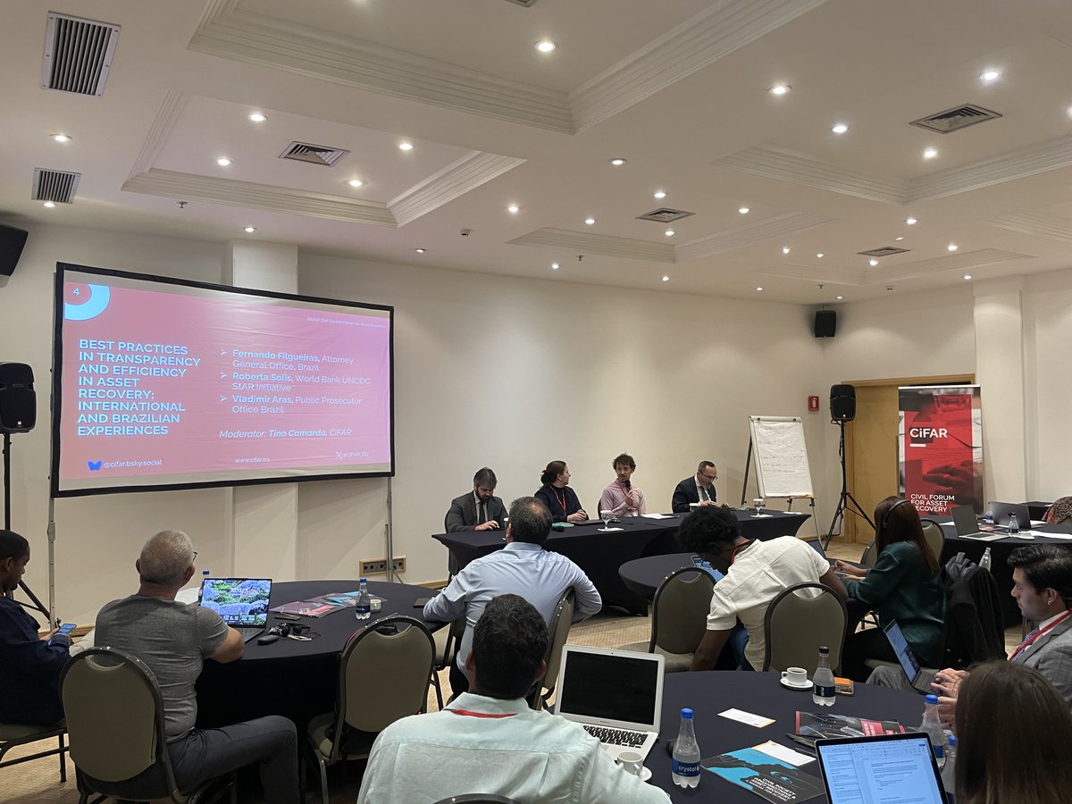 Day 2 of our Global CSO Asset Recovery Forum starting strong: discussion on <a href="/returningassets/">Stolen Asset Recovery Initiative @World Bank/UNODC</a> work, inc. Asset Recovery Watch, and experiences from Brazil with the Offices of the Attorney General &amp; Public Prosecutor