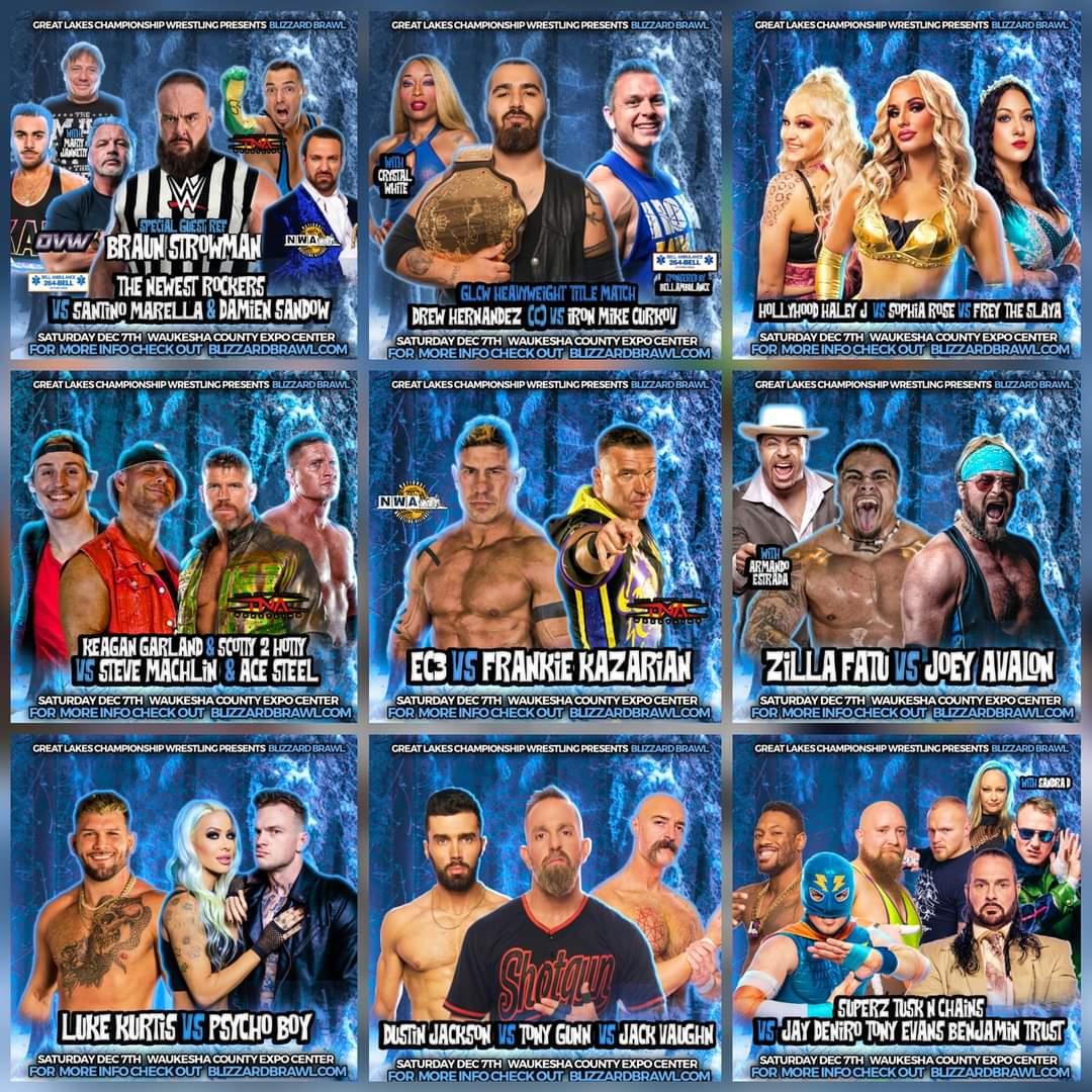 BlizzardBrawl's tweet image. Blizzard Brawl on Saturday Night, December 7th is SOLD OUT...  Standing Room Only admission is $20 in advance or $25 at the door.  Doors at 4pm. Bell time is 7pm. BlizzardBrawl.com