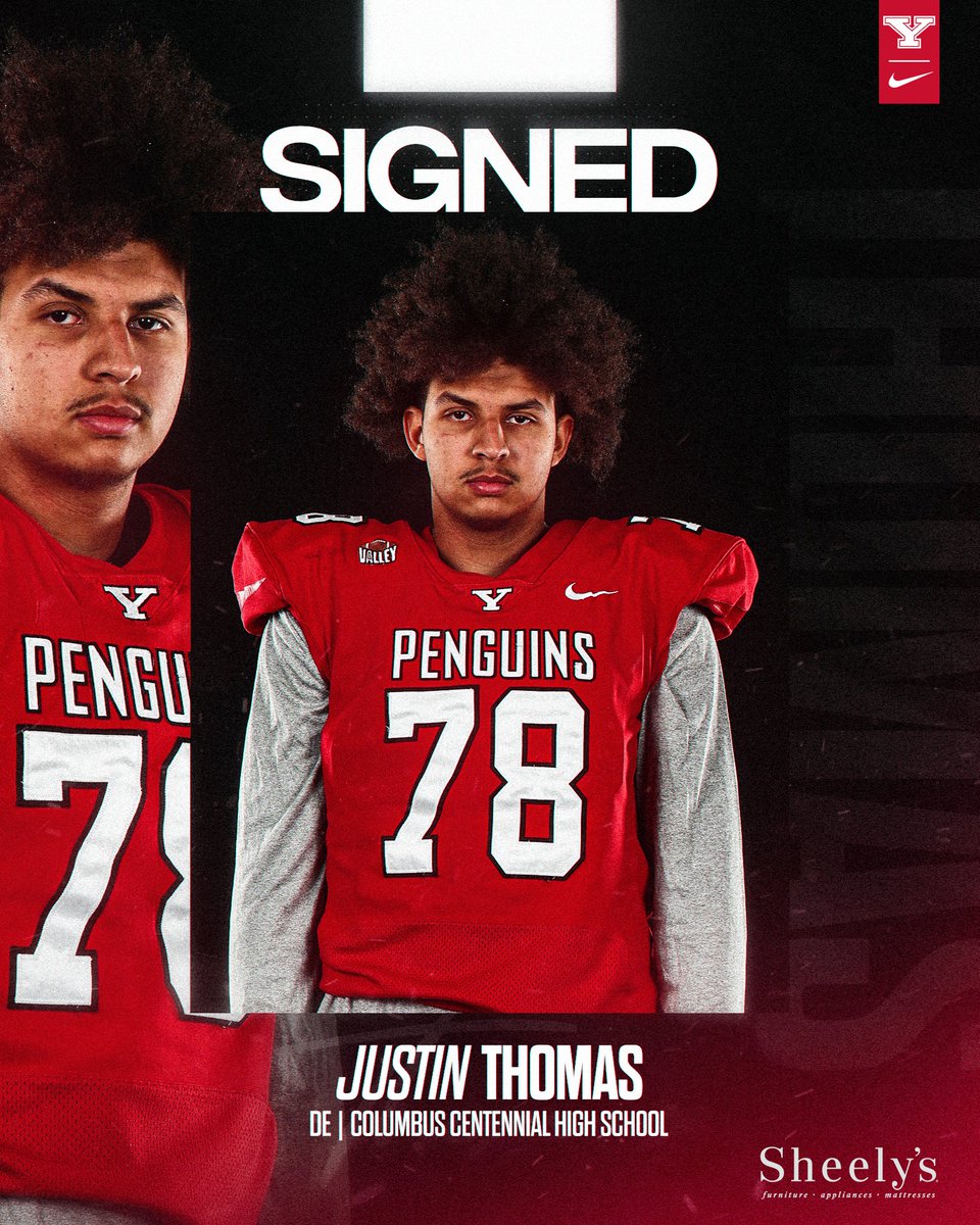 𝐒𝐈𝐆𝐍𝐄𝐃 🖊🐧🏈

𝐉𝐔𝐒𝐓𝐈𝐍 𝐓𝐇𝐎𝐌𝐀𝐒
Defensive Lineman
Columbus Centennial High School

Welcome to the family, Justin!

#GoGuins