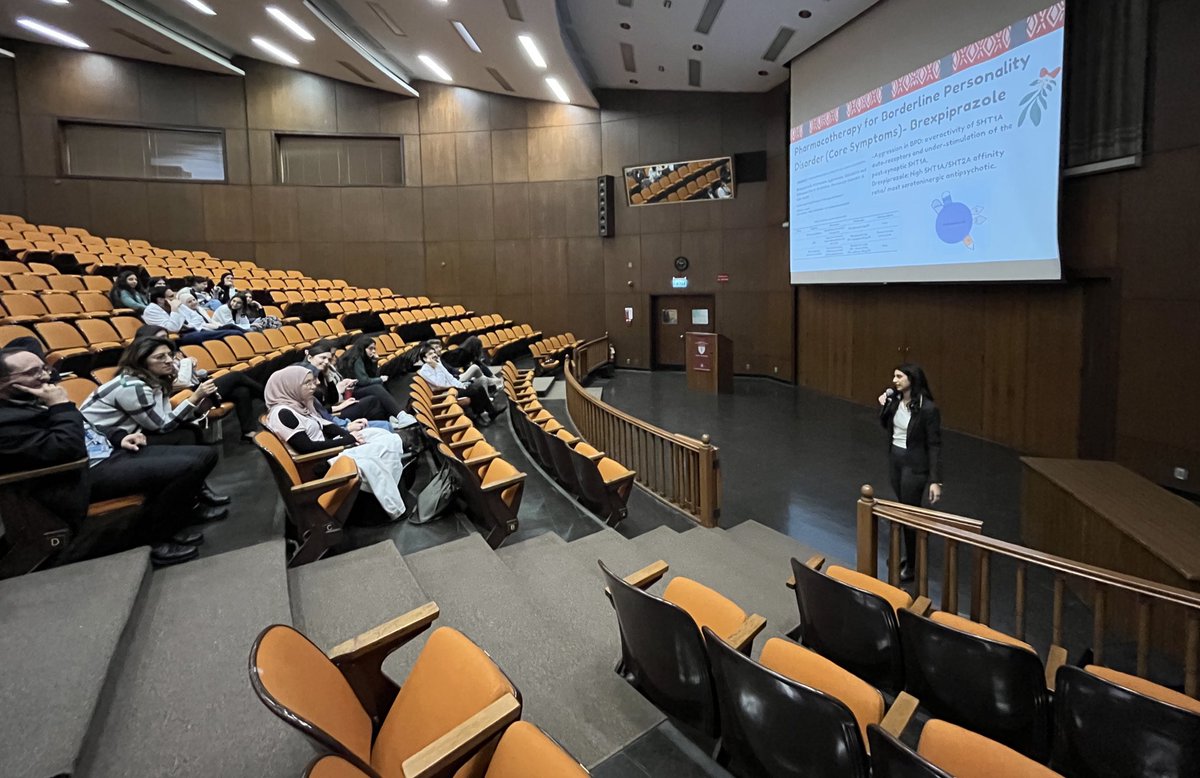 AubmcPsychiatry's tweet photo. ✨Kudos to Dr. Lea Daou, our PGY-3, for an outstanding Journal Club presentation today on pharmacotherapy in borderline personality disorder! 💊📚 Incorporating the latest @APApsychiatric updates with clarity and insight 🧠👏 #psyched @learogerdaou https://t.co/fYVuuYL7DW