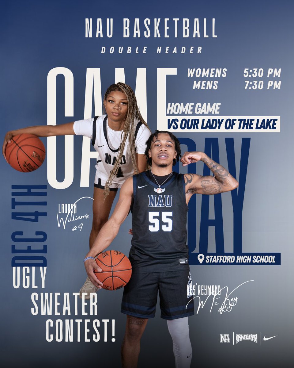 GAMEDAY ‼️
🆚 #20 Ranked Our Lady of the Lake
🕰️ 7:30 MBB
📍Stafford, TX
🏟️ Stafford High
📈 naiastats.prestosports.com/sports/mbkb/20…
💻 youtube.com/live/gPsT3Uxr4…

🎄UGLY SWEATER THEME!