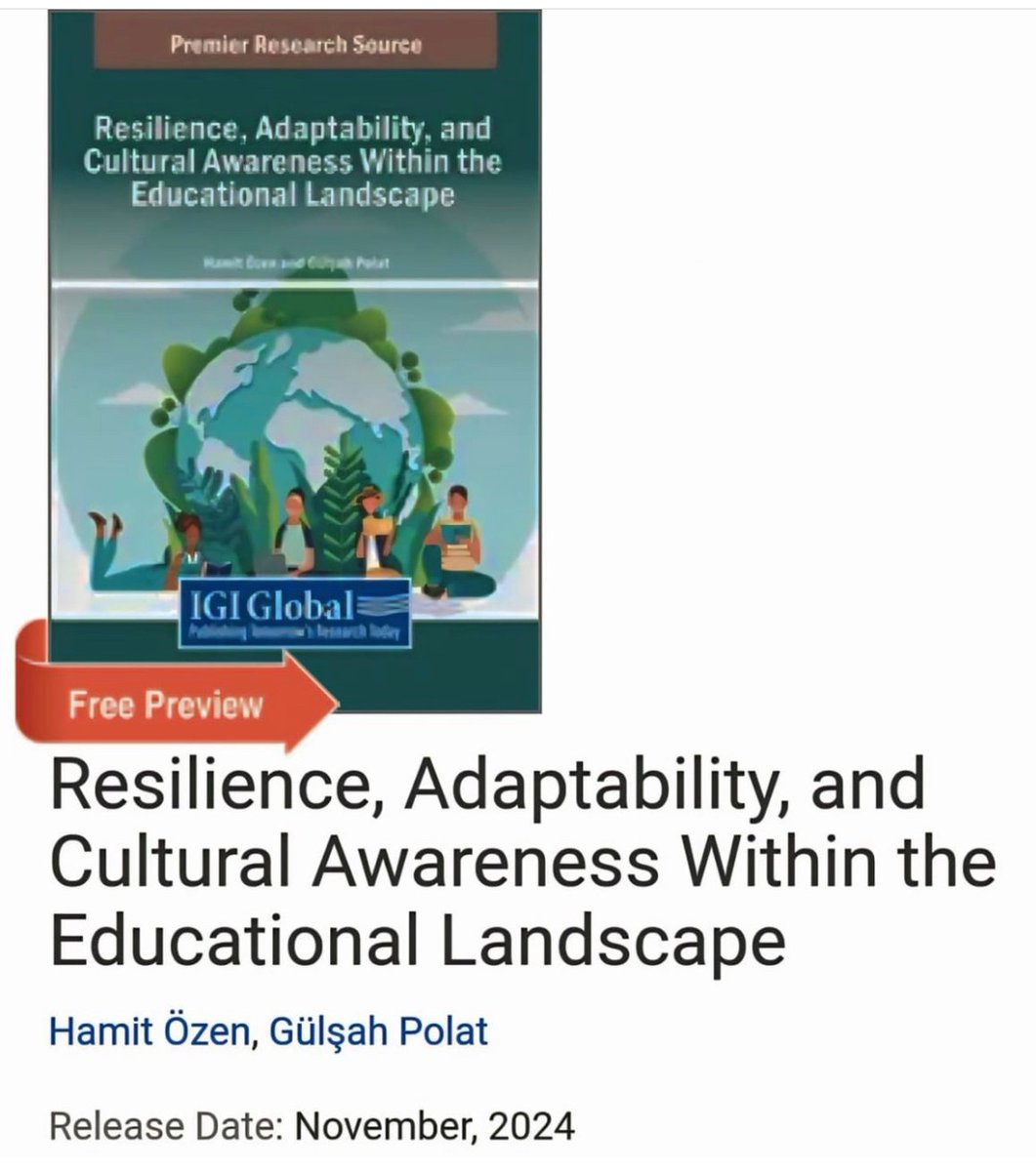 ozenhamit's tweet photo. Our new book has just been released “ Resilience, Adaptability, and Cultural Awareness Within the Educational Landscape” @AERA_EdResearch @ISEP_Planning @STURAN2100 @DrKhalidarr @UNESCO @ERC_Research https://t.co/RqKPqeRDhA