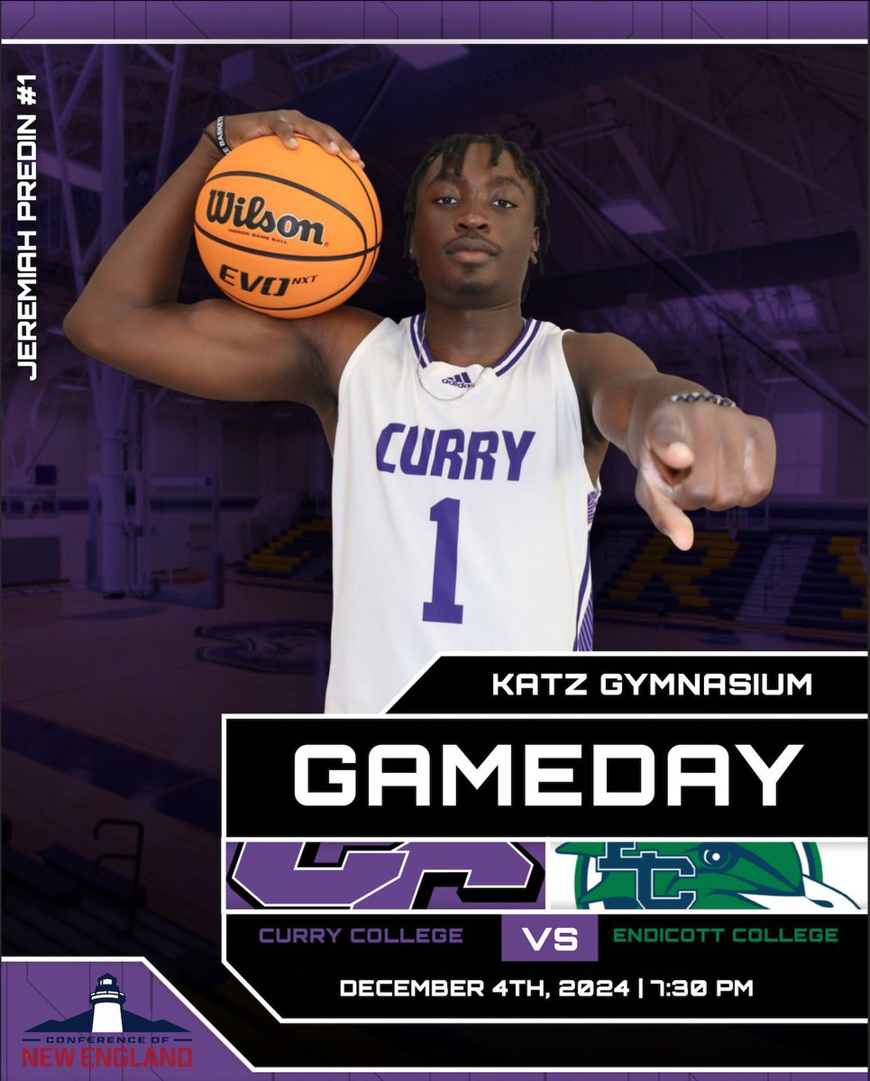 It’s GAMEDAY‼️

Pack KATZ for the Conference of New England home opener today at 7:30!

🆚 Endicott College
🏟️ Katz Gymnasium 
⏰ 7:30PM
📺 curryathletics.com/links/u5pvhn
📊 curryathletics.com/sports/mbkb/20…