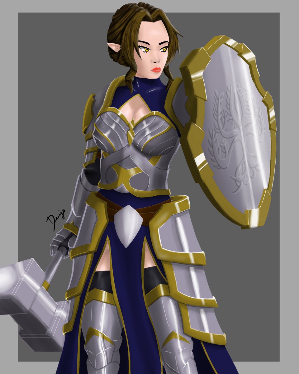 Denjo_art's tweet photo. Another Armor Practice

Rin is a Half-Elf Paladin for the order of the Sacred Tree

#Digitalart #Dnd #originalcharacter https://t.co/2mS8fXxo3n