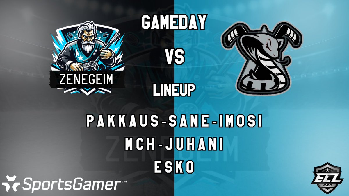 #GameDay  (8/15) 

🆚<a href="/SerpentesNHL/">Serpentes</a> 
🕙20.30cet
🎙️<a href="/twitchmkine/">mkine</a> 
📺twitch.tv/mkine

#ECL25Winter 
<a href="/SportsGamerGG/">SportsGamer</a> 
#KouvolanLakritsi 
#eHockey
