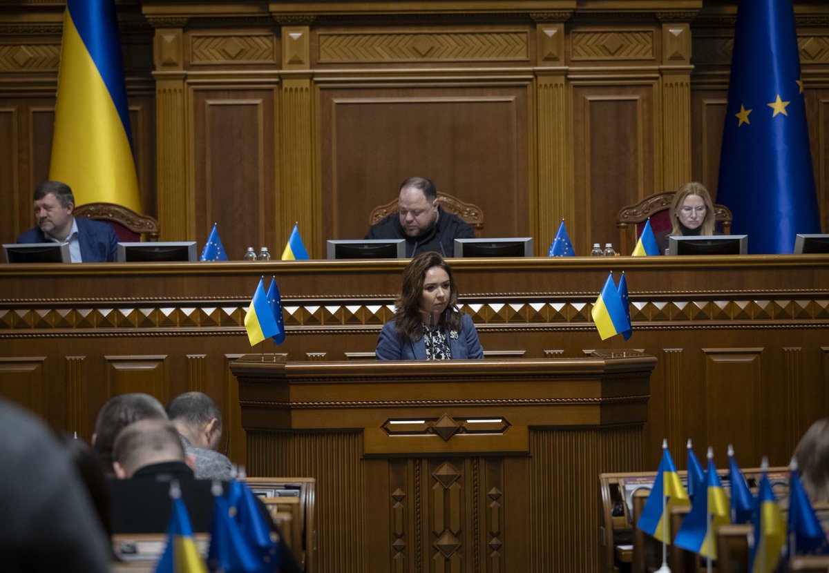 🗣 На пленарному засіданні ВРУ представила проєкт Постанови за реєстр. № 12216 (itd.rada.gov.ua/billInfo/Bills…).
Ініціативу підтримало 280 народних депутатів. Президент і Верховна Рада України продовжують оперативно реагувати на виклики воєнного часу, зокрема в законодавчому полі.