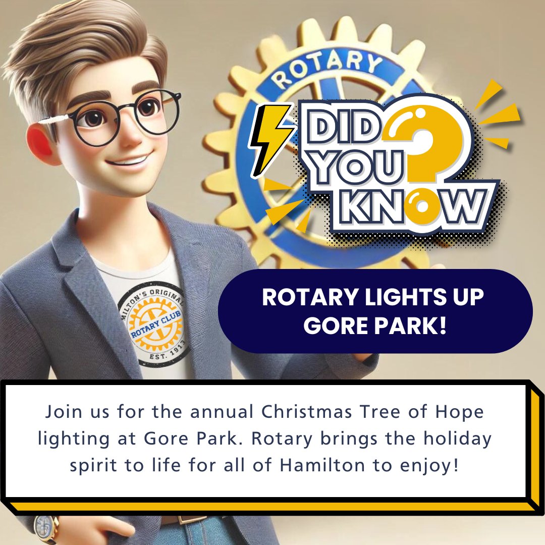 🎄✨ Did You Know? Rotary Lights Up Gore Park!