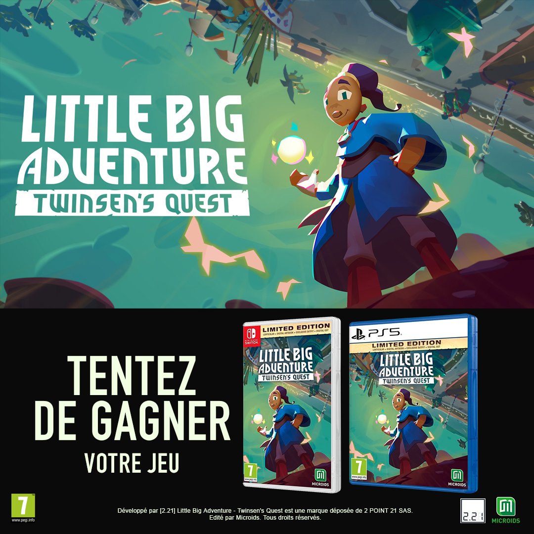 Micromania_Fr's tweet photo. "Prisonnier Twinsen, cessez de vous agiter !"

On fête le retour d'un jeu culte et français 🇫🇷 : Little Big Adventure ! On vous propose de gagner 2 jeux ! Pour participer ⤵️

🔵 RT, like &amp; follow @Micromania_Fr 
🔵 Mentionne en réponse un ami avec #MicromaniaLBA

TAS dans 7 jours https://t.co/HcpaSOgRVN