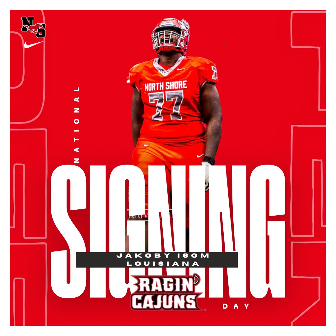 Congrats to <a href="/darealkoby/">Jakoby Isom</a> on signing with <a href="/RaginCajunsFB/">Louisiana Ragin’ Cajuns® Football</a> 
#EASTSIDE