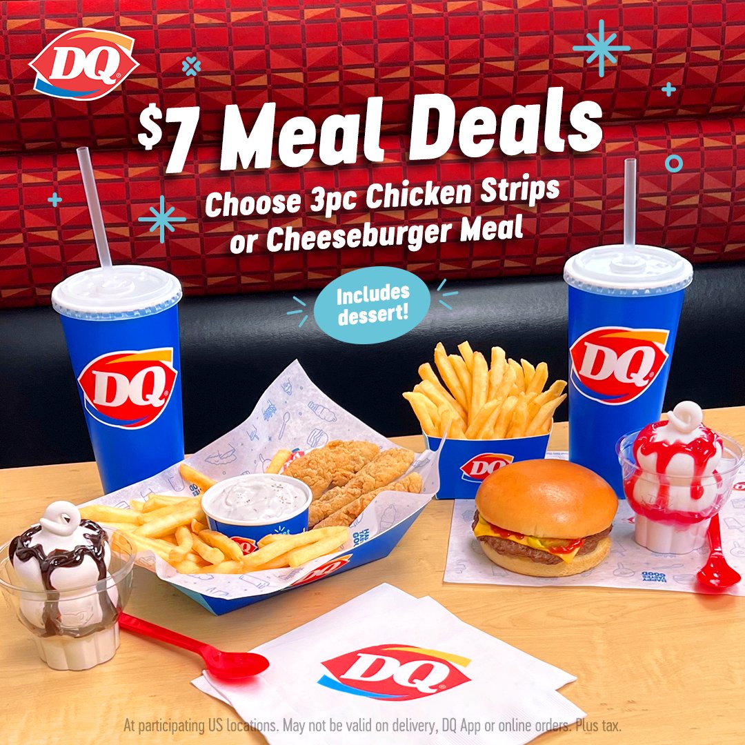 Do you remember our delicious deal? Swing by your local #FourteenFoodsDQ for our $7 Meal Deal! 😋Enjoy a satisfying combo that’s both tasty and budget-friendly. Don’t wait—get it for lunch today! 

#7Dollar #MealDeal #FourteenFoods #DairyQueen