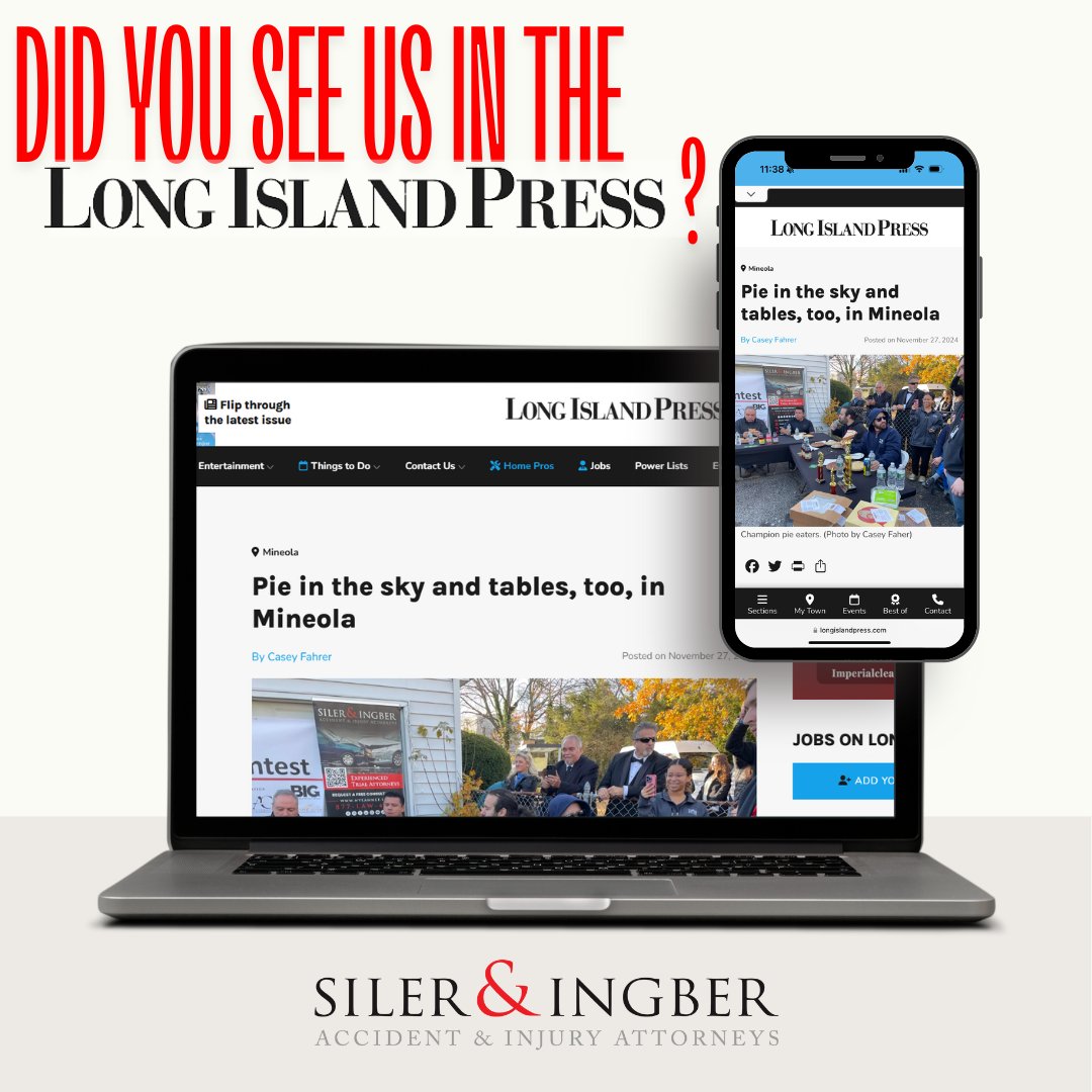 SilerandIngber's tweet image. WOW!
If you missed our event...check us out in the Long Island Press!
longislandpress.com/2024/11/27/pie…

#fallfun #pieeatingcontest #ilovepie #pieeater #bigprizes #localcompetition #longislandevents