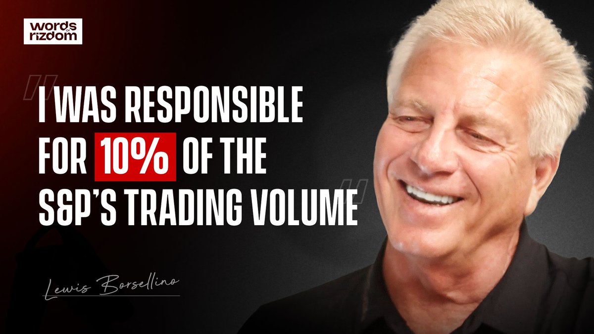 Responsible For 10% of The Total Volume of the S &amp; P 500! 

Lewis Borsellino is tomorrow’s guest on Words of Rizdom

Giveaway: 2 x $25k account with ACG 

Just repost and bookmark this post 👇
