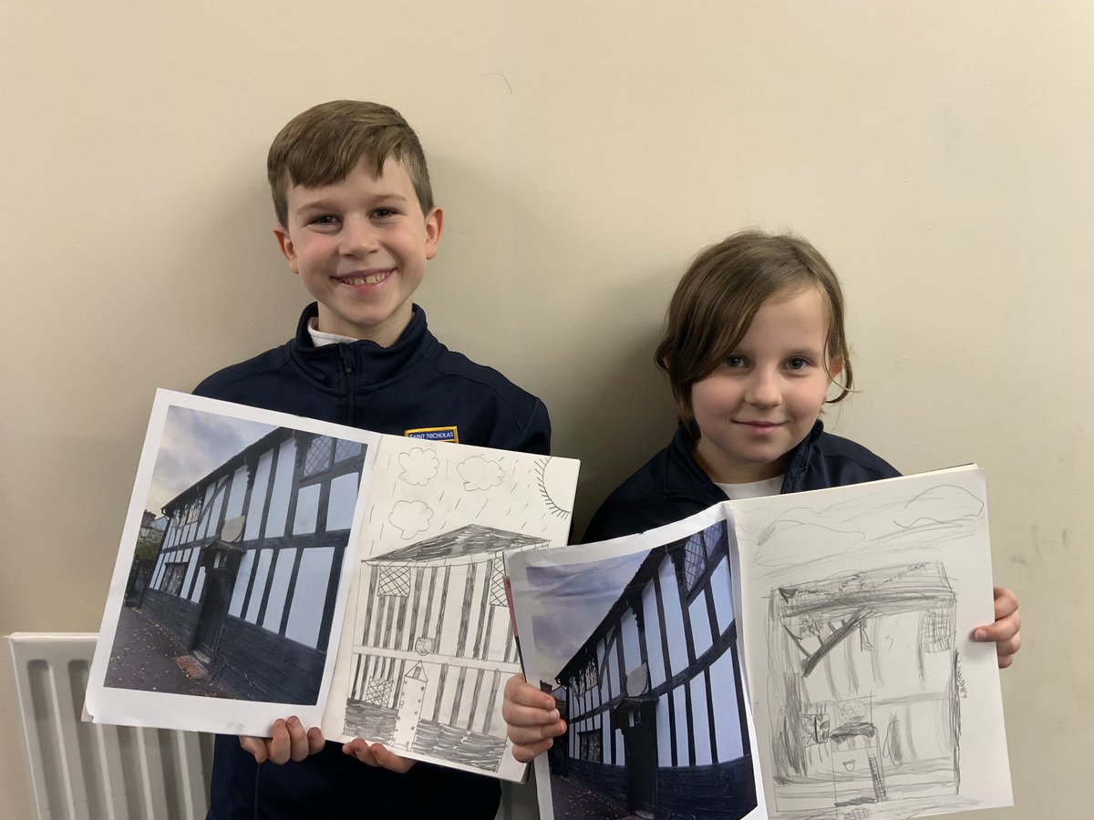 StNicksLower's tweet photo. Year 3 had the best enrichment day yesterday. The Urban explorers went for a walk around Churchgate street and explored the history of their local community. They compared the new and old buildings and sketched the old Tudor style buildings. #StNicksLower #SaintNicksDiscovery https://t.co/Z9SKCRooCi