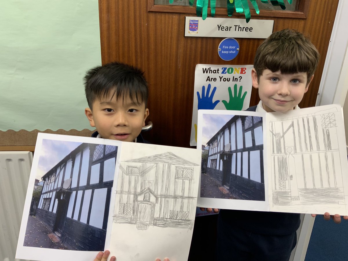 StNicksLower's tweet photo. Year 3 had the best enrichment day yesterday. The Urban explorers went for a walk around Churchgate street and explored the history of their local community. They compared the new and old buildings and sketched the old Tudor style buildings. #StNicksLower #SaintNicksDiscovery https://t.co/Z9SKCRooCi