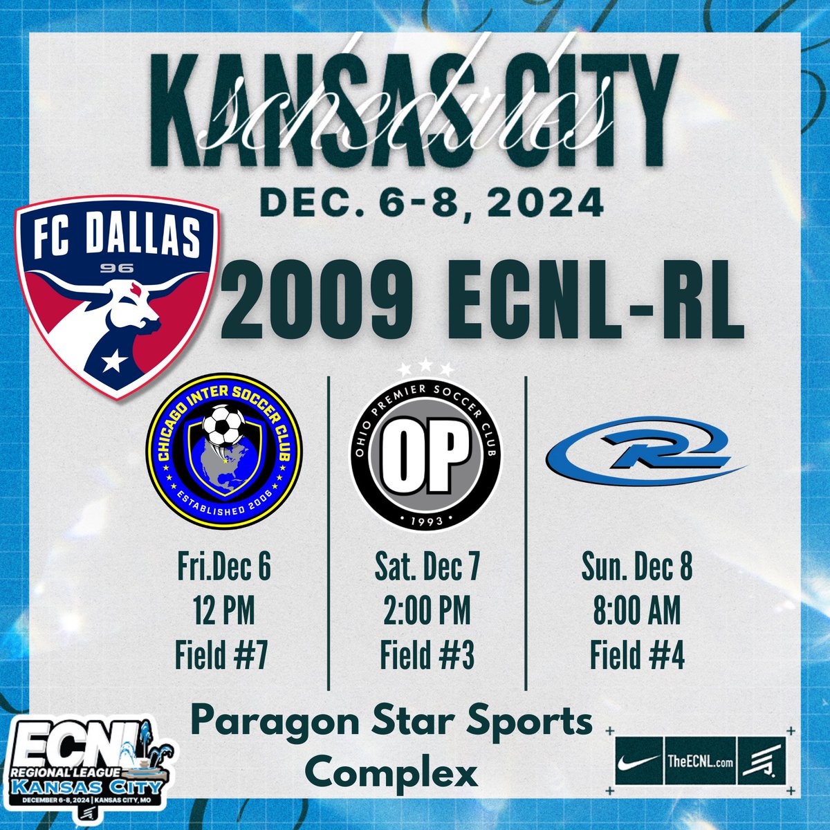 FC Dallas 09g ECNL RL (@fcdallas09gecrl) on Twitter photo We are off to Kansas City this weekend for the <a href="/ECNLgirls/">ECNL Girls</a> ECNL-RL Showcase!!
#DTID #HnH
<a href="/FCDGirlsECNL/">FC Dallas Girls ECNL</a> | <a href="/FondrenJames/">James Fondren</a> | <a href="/matt_martucci/">Matt Martucci</a> We are off to Kansas City this weekend for the <a href="/ECNLgirls/">ECNL Girls</a> ECNL-RL Showcase!!
#DTID #HnH
<a href="/FCDGirlsECNL/">FC Dallas Girls ECNL</a> | <a href="/FondrenJames/">James Fondren</a> | <a href="/matt_martucci/">Matt Martucci</a>