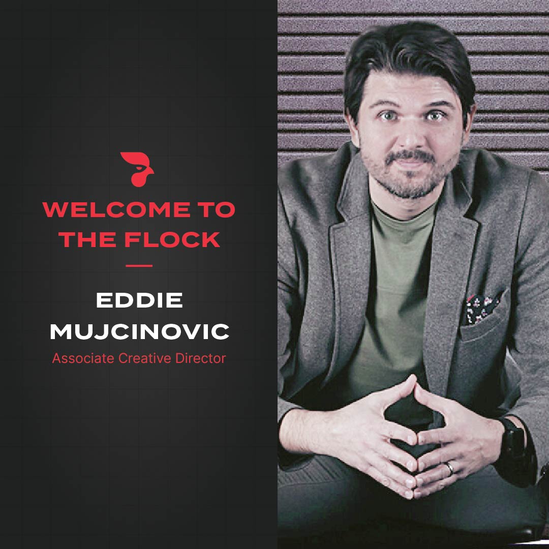 Adding some creative power to the team! We’re already amazed by your talents. Glad to have you join the flock.

Stephen Washburn, Sr. Art Director
Jeff Black, Creative Director
Tommy Mattler, Associate Creative Director
Edis Mujcinovic, Associate Creative Director