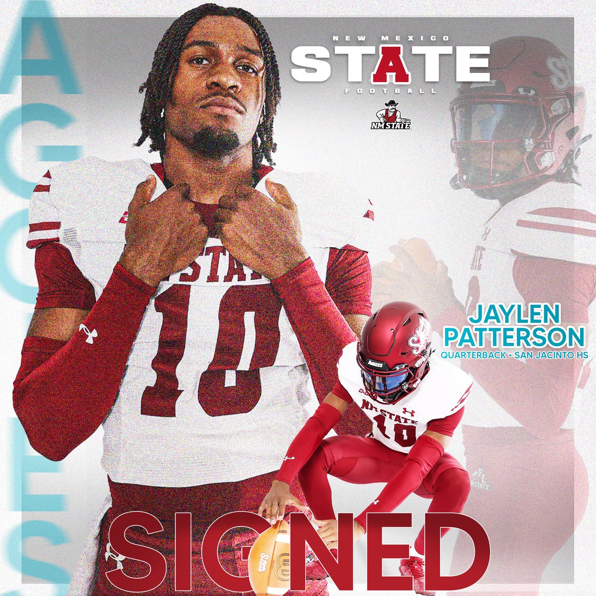 New Mexico State Football (@nmstatefootball) on Twitter photo Jaylen Patterson | QB
It's SHOWTIME in Las Cruces!😎 Welcome home, <a href="/showtime10x/">Jaylen “Showtime” Patterson</a>!🤝
#RideForTheBrand x #NSD25 Jaylen Patterson | QB
It's SHOWTIME in Las Cruces!😎 Welcome home, <a href="/showtime10x/">Jaylen “Showtime” Patterson</a>!🤝
#RideForTheBrand x #NSD25