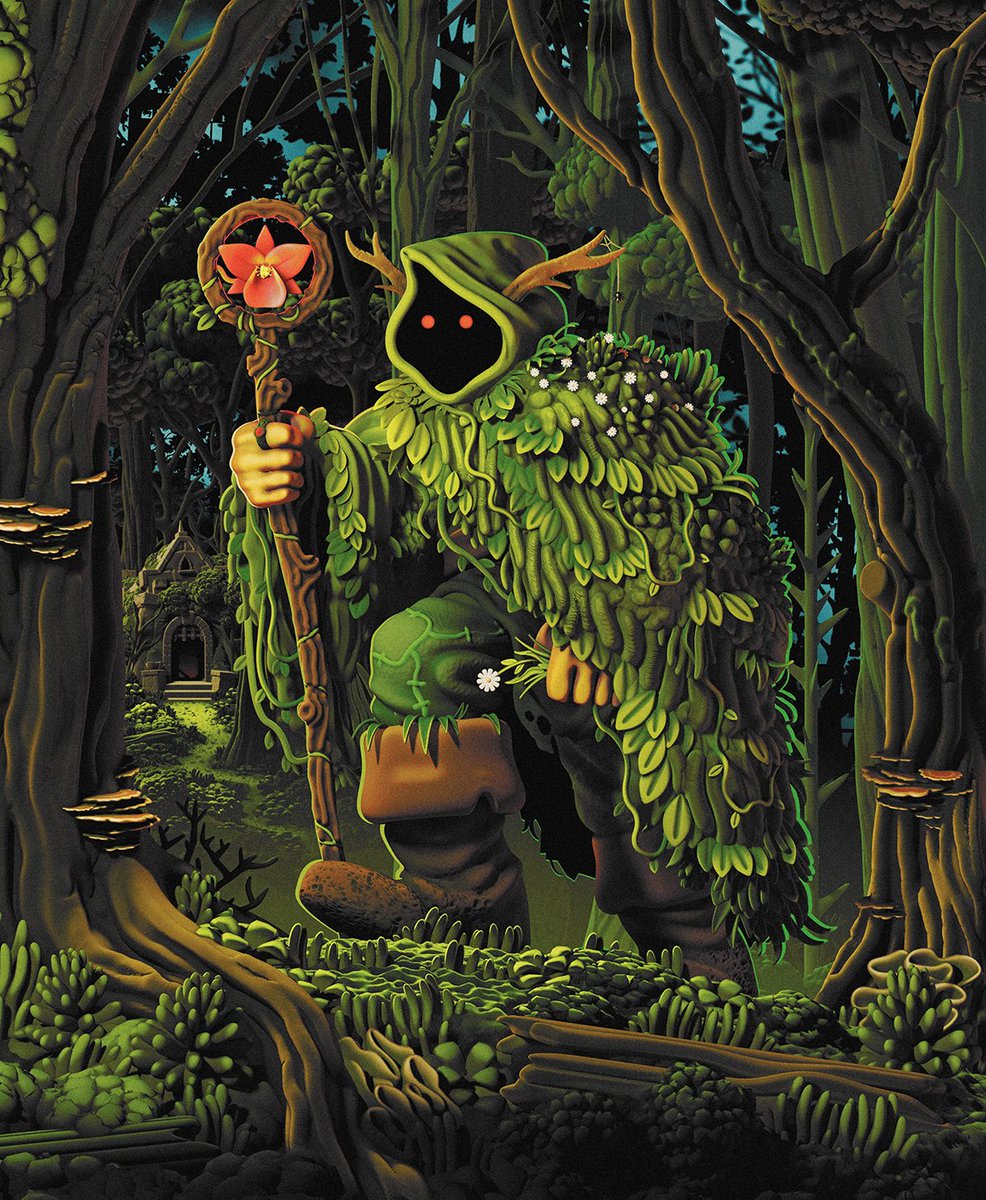 Beefstrong's tweet image. Questing Druid for Secret Lair.  This will be one of the prize cards at MagicCon Chicago in February.