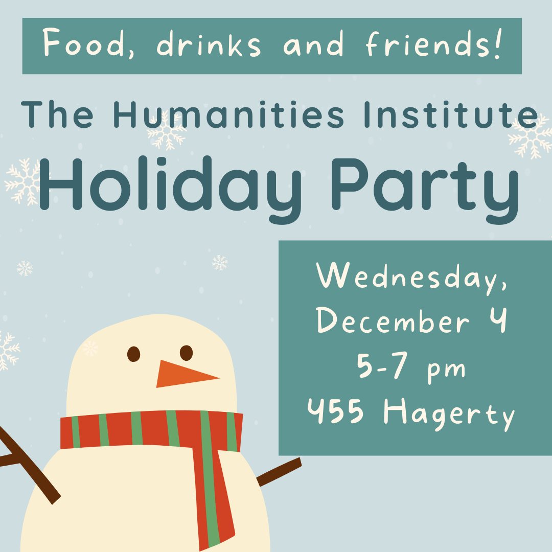 TODAY! It's the end of the semester- let's celebrate! 5 pm in 455 Hagerty. Find more: bit.ly/3O7rKBk