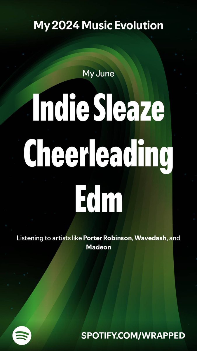 spotify is calling me “Indie Sleaze Cheerleading Edm” which i’m honestly not mad at because they had ALL MY ALBUMS internally tagged as “complextro/electrohouse/brostep” for years 
😭😭