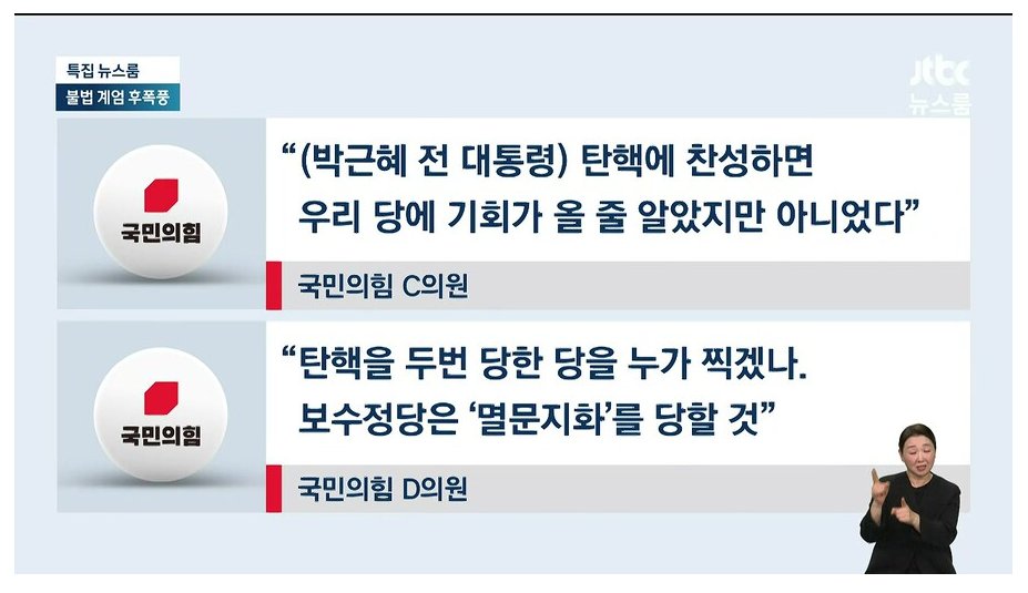 탄핵 절대 찬성 안하겠다는 위헌정당
이런 상황에서도 자기 밥줄 끊기는거 걱정하는중