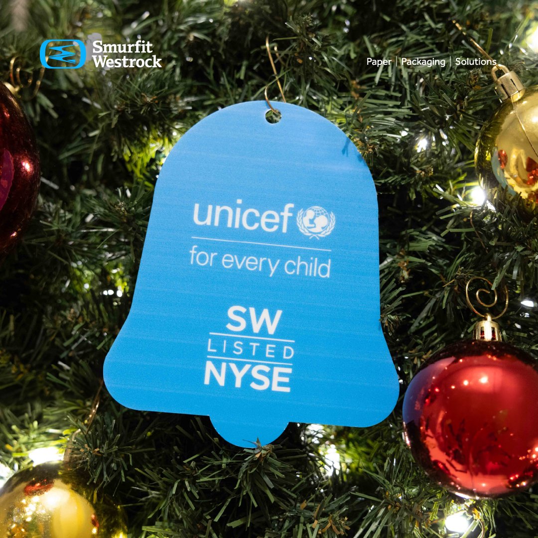 Smurfit Westrock is proud to support <a href="/UNICEF/">UNICEF</a> and its mission to improve the lives of children everywhere through education, healthcare and protection. Our partnership is on display through the <a href="/NYSE/">NYSE 🏛</a> Global Giving Campaign, where Smurfit Westrock’s ornament featuring UNICEF can
