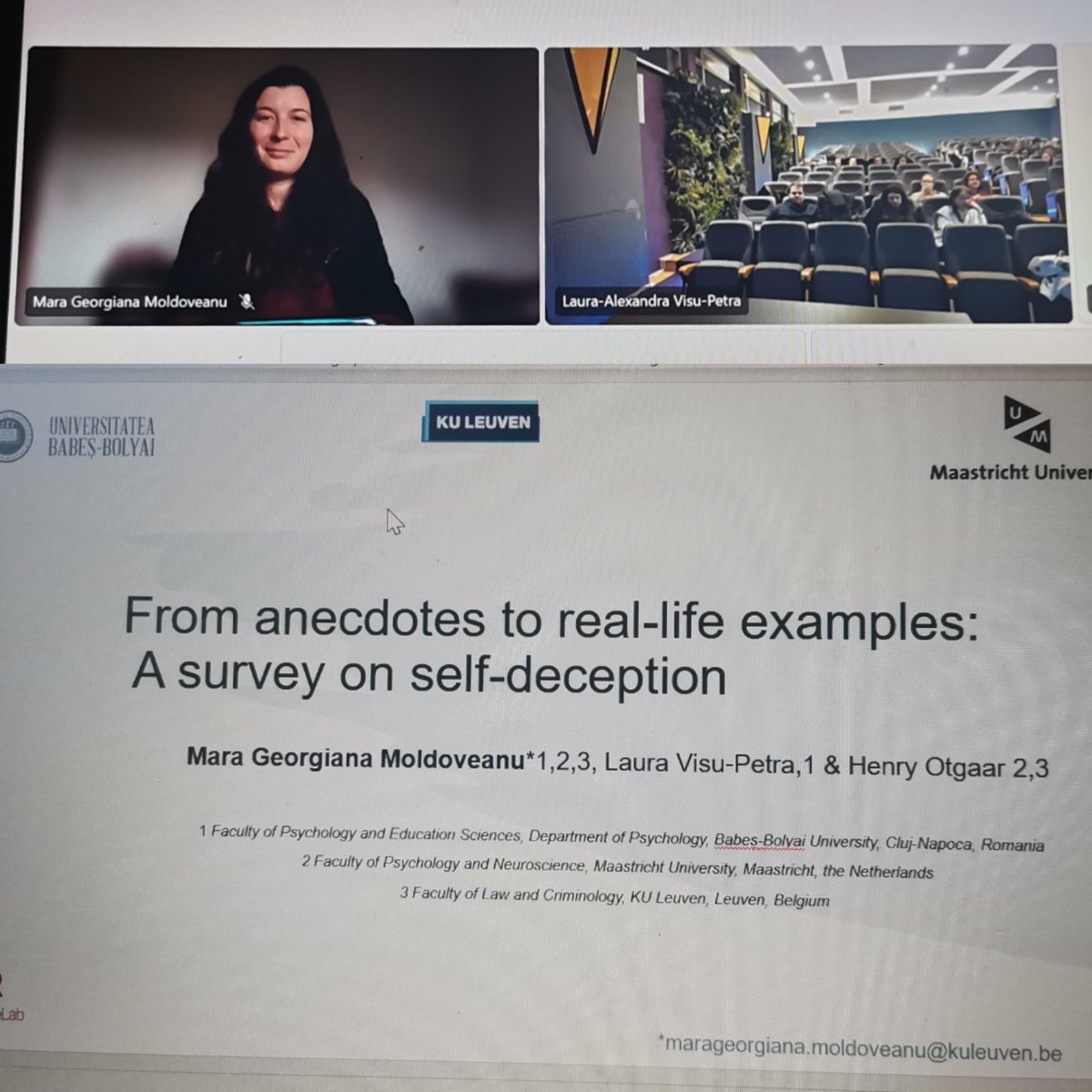 Mara Moldoveanu (@mara_moldoveanu) on Twitter photo I presented one of our studies on self-deception during the JustApply Symposium and it was great to also connect with colleagues and students of <a href="/RiddleLab_UBB/">RIDDLE LAB</a> I presented one of our studies on self-deception during the JustApply Symposium and it was great to also connect with colleagues and students of <a href="/RiddleLab_UBB/">RIDDLE LAB</a>