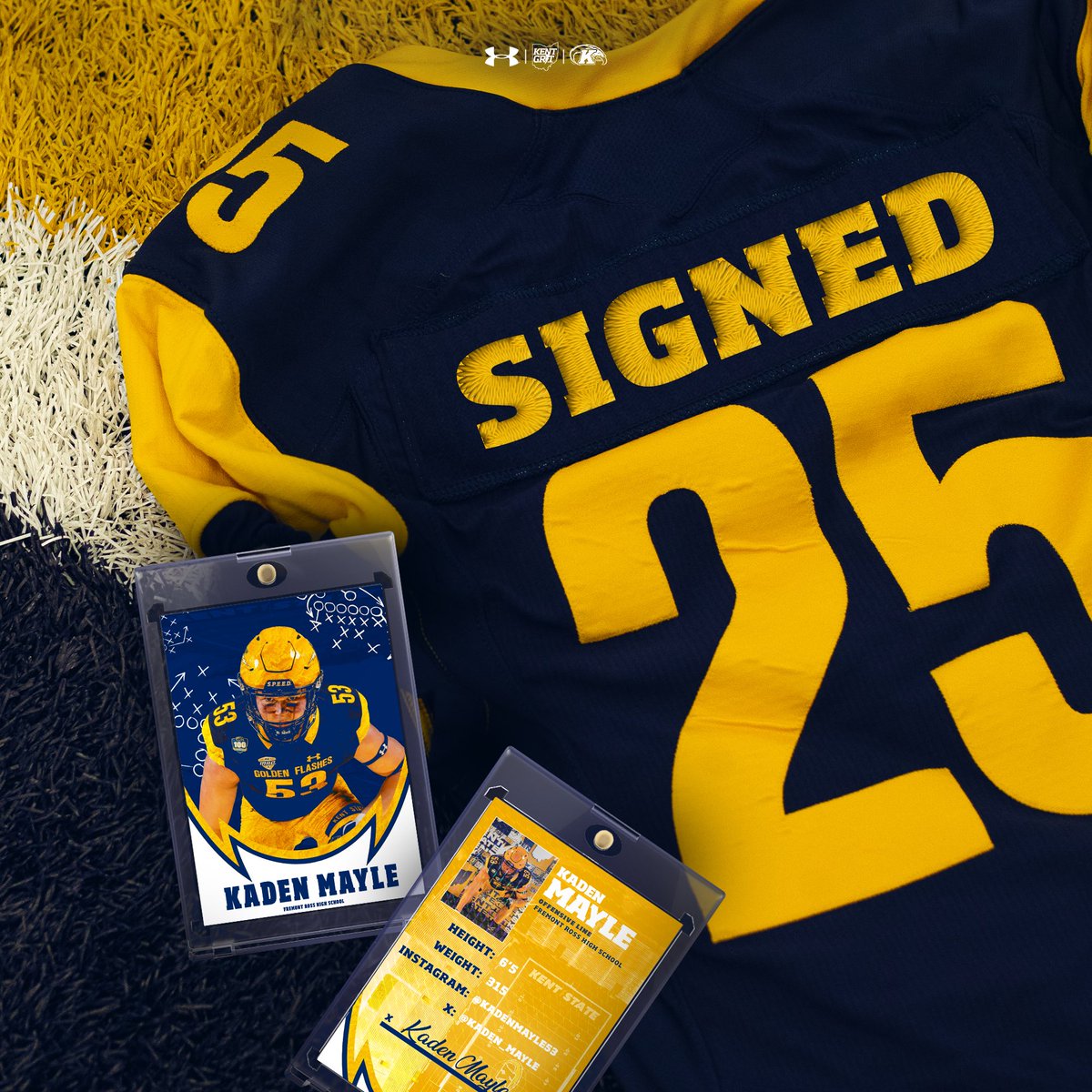 Kent State Football (@kentstfootball) on Twitter photo Signed✅✍️
<a href="/kaden_mayle/">Kaden “Escalade” Mayle</a> a monster on the line. He is excited to protect Kent State Quarterbacks for years to come. Welcome home Kaden!
#KentGRIT⚡️| #ALLIN Signed✅✍️
<a href="/kaden_mayle/">Kaden “Escalade” Mayle</a> a monster on the line. He is excited to protect Kent State Quarterbacks for years to come. Welcome home Kaden!
#KentGRIT⚡️| #ALLIN