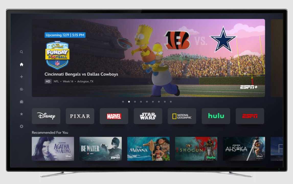 ScottGustin's tweet photo. Disney+ launches a new ESPN tile featuring ESPN+ streaming sports. With the Disney+, Hulu, and ESPN+ bundle - you can watch all 3 on Disney+. And if you're not subscribed to Hulu or ESPN+, you can access "a curated selection" of live events and shows. https://t.co/wa6dgKC4sm