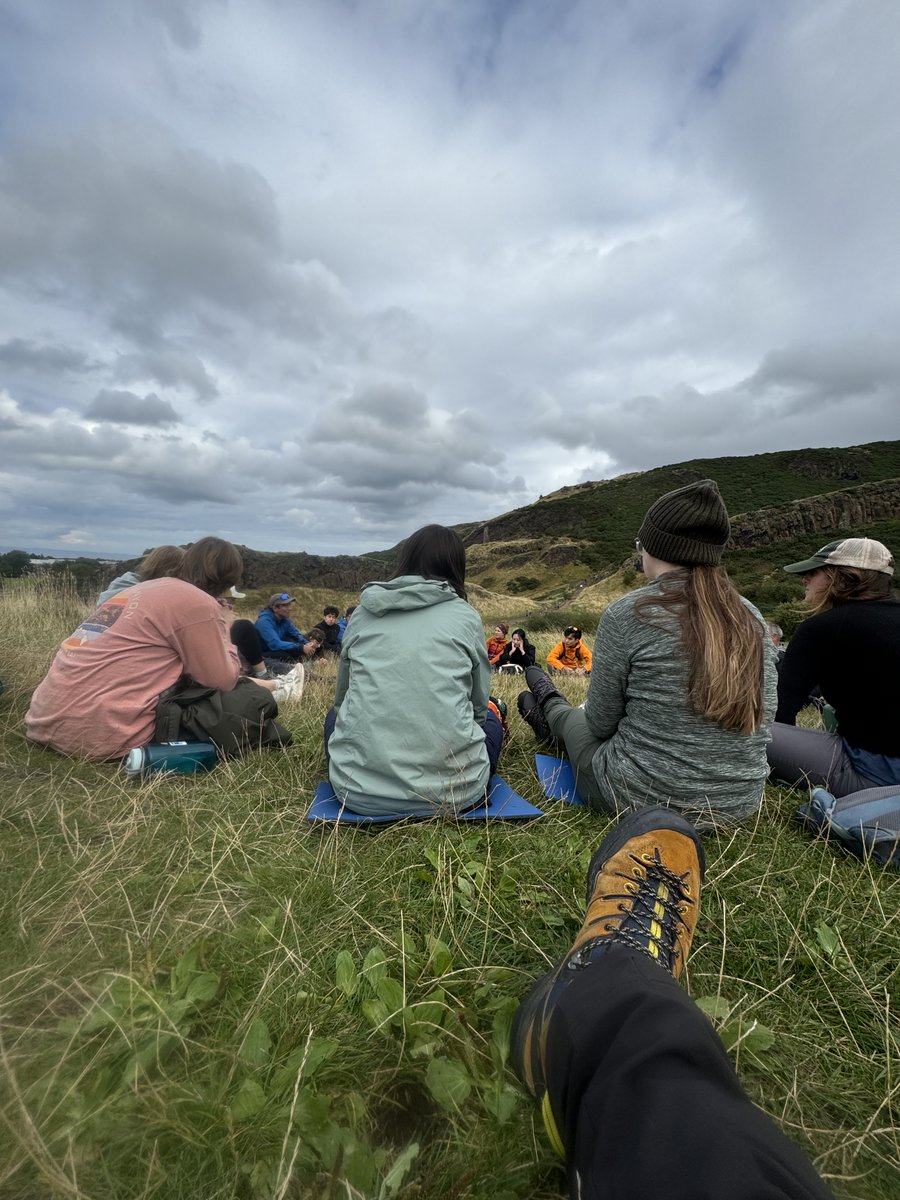 OutClassScot's tweet image. Hollyrood Park with Moray House students