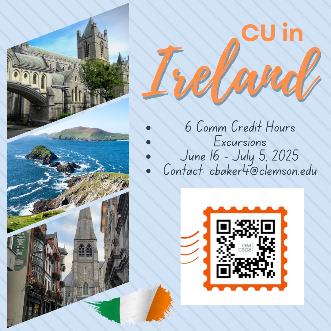 Join the Department of Communication's Study Abroad Program in Dublin, Ireland! Contact Caitlin Baker for more information.