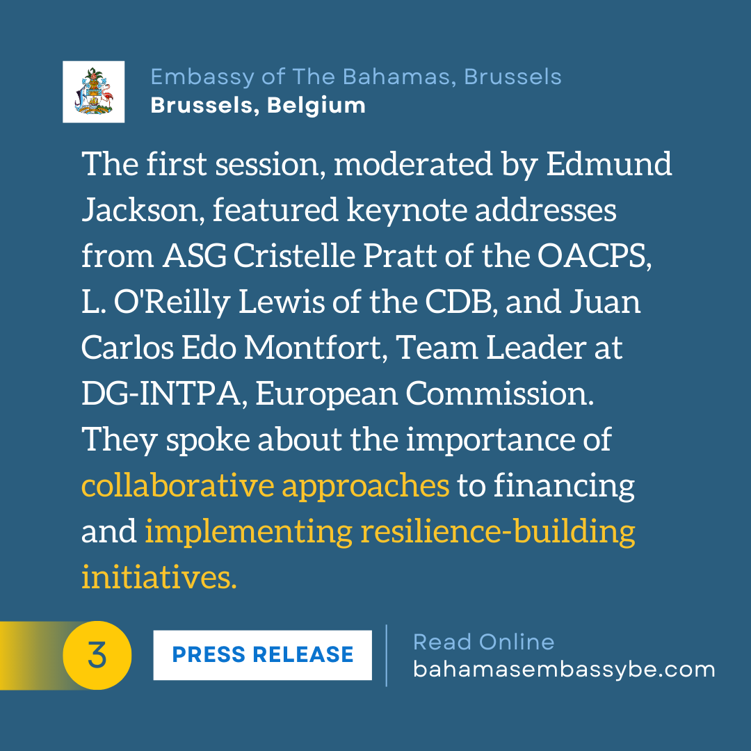 bahembassybe's tweet photo. OACPS and CDB Lead Dialogue on Climate and Disaster Resilience at COP29 Azerbaijan

Read full article (link in bio): https://t.co/VxD06RtgHo

#COP29 #OACPS #ClimateResilience #DisasterManagement #CaribbeanDevelopmentBank #SustainableDevelopment https://t.co/7uMQUJl592