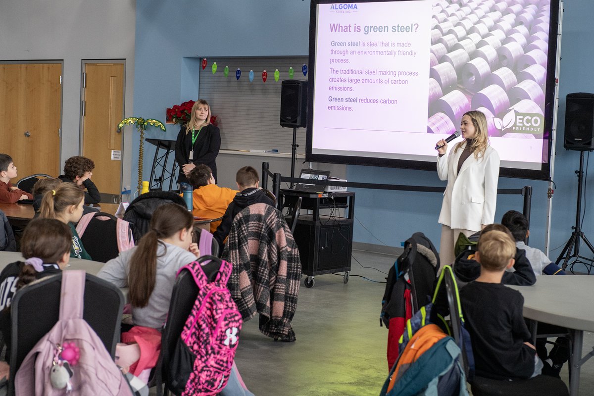 Algoma Steel Inc. (@algomasteelinc) on Twitter photo This week, we proudly participated in the Jane Goodall: Reasons for Hope Educational Outreach Series at the <a href="/BushplaneCentre/">Bushplane Centre</a>! We engaged with 100 local students, sharing our sustainability journey, commitment to a greener future, and ways they can drive meaningful change.
#ASTL This week, we proudly participated in the Jane Goodall: Reasons for Hope Educational Outreach Series at the <a href="/BushplaneCentre/">Bushplane Centre</a>! We engaged with 100 local students, sharing our sustainability journey, commitment to a greener future, and ways they can drive meaningful change.
#ASTL