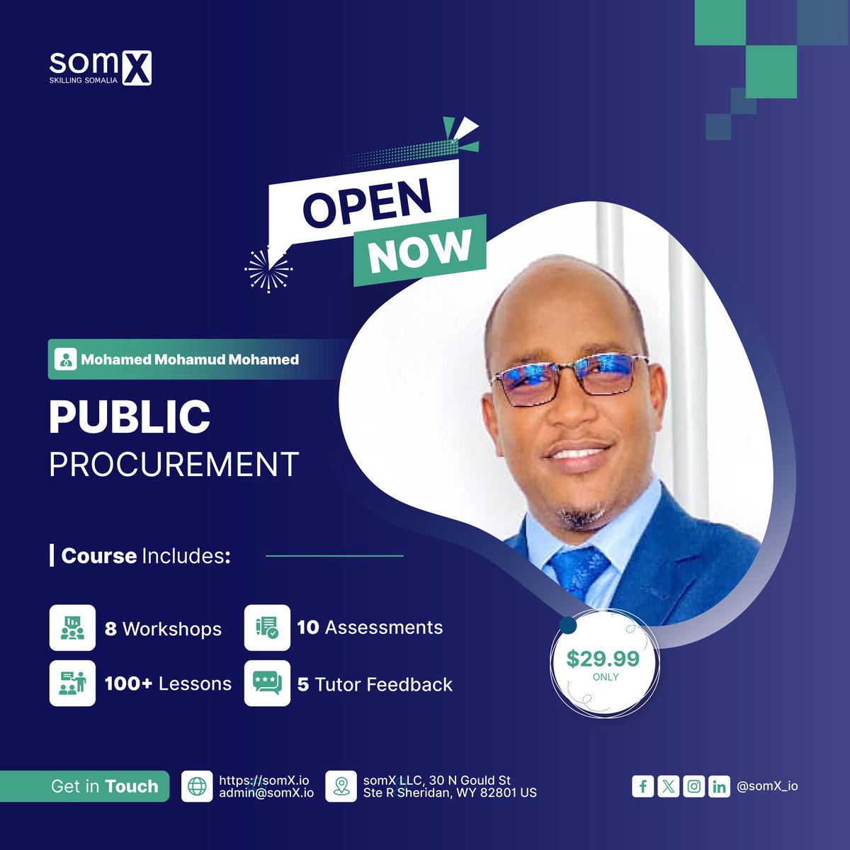 𝐌𝐚𝐬𝐭𝐞𝐫 𝐏𝐮𝐛𝐥𝐢𝐜 𝐏𝐫𝐨𝐜𝐮𝐫𝐞𝐦𝐞𝐧𝐭! 📜🏛
Enhance your understanding of procurement theories, legal frameworks, and strategies. 
Join us and improve public procurement for sustainable development! 
#publicprocurement #GoodGovernance #somX #SkillingSomalia #Somalia