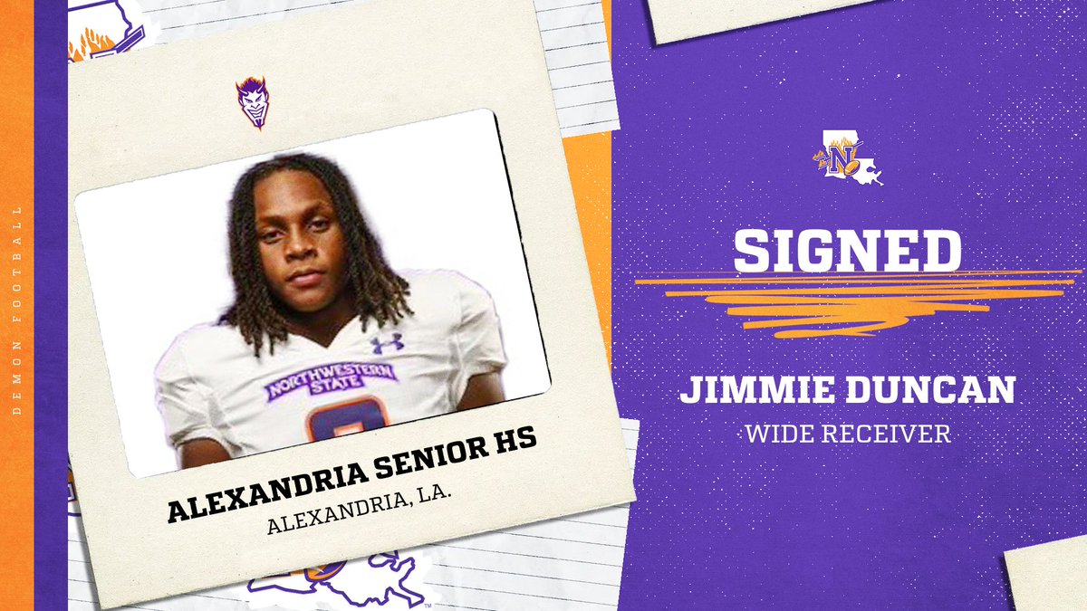NSU Football (@nsudemonsfb) on Twitter photo Welcome to the Demon Family, Jimmie Duncan!
<a href="/Showtimejd21/">Jimmie Duncan</a>
π Alexandria, La.
π« Alexandria Senior HS
π 5-11, 180
#ForkEm x #BlaineTrain x #NSD25 Welcome to the Demon Family, Jimmie Duncan!
<a href="/Showtimejd21/">Jimmie Duncan</a>
π Alexandria, La.
π« Alexandria Senior HS
π 5-11, 180
#ForkEm x #BlaineTrain x #NSD25