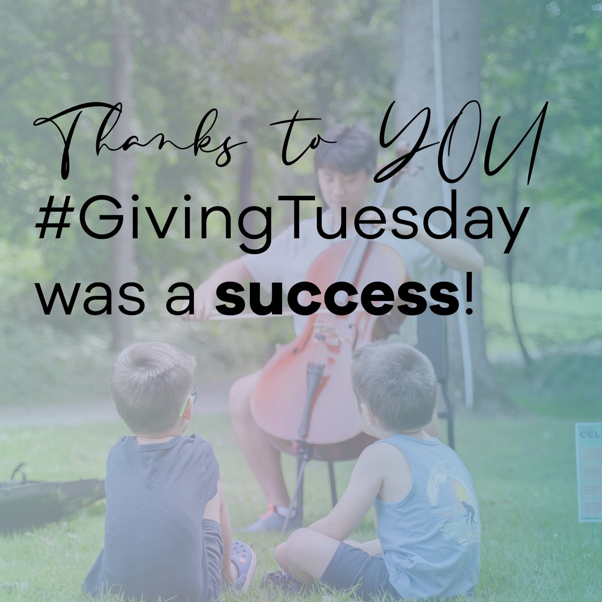 Thanks to YOU, we raised nearly $5,000 on #GivingTuesday! These dollars directly fund scholarships, making it possible for students excelling at their craft to experience the summer of a lifetime. Thank you for helping make the Magic of Tanglewood come to life!
#mybuti #grateful