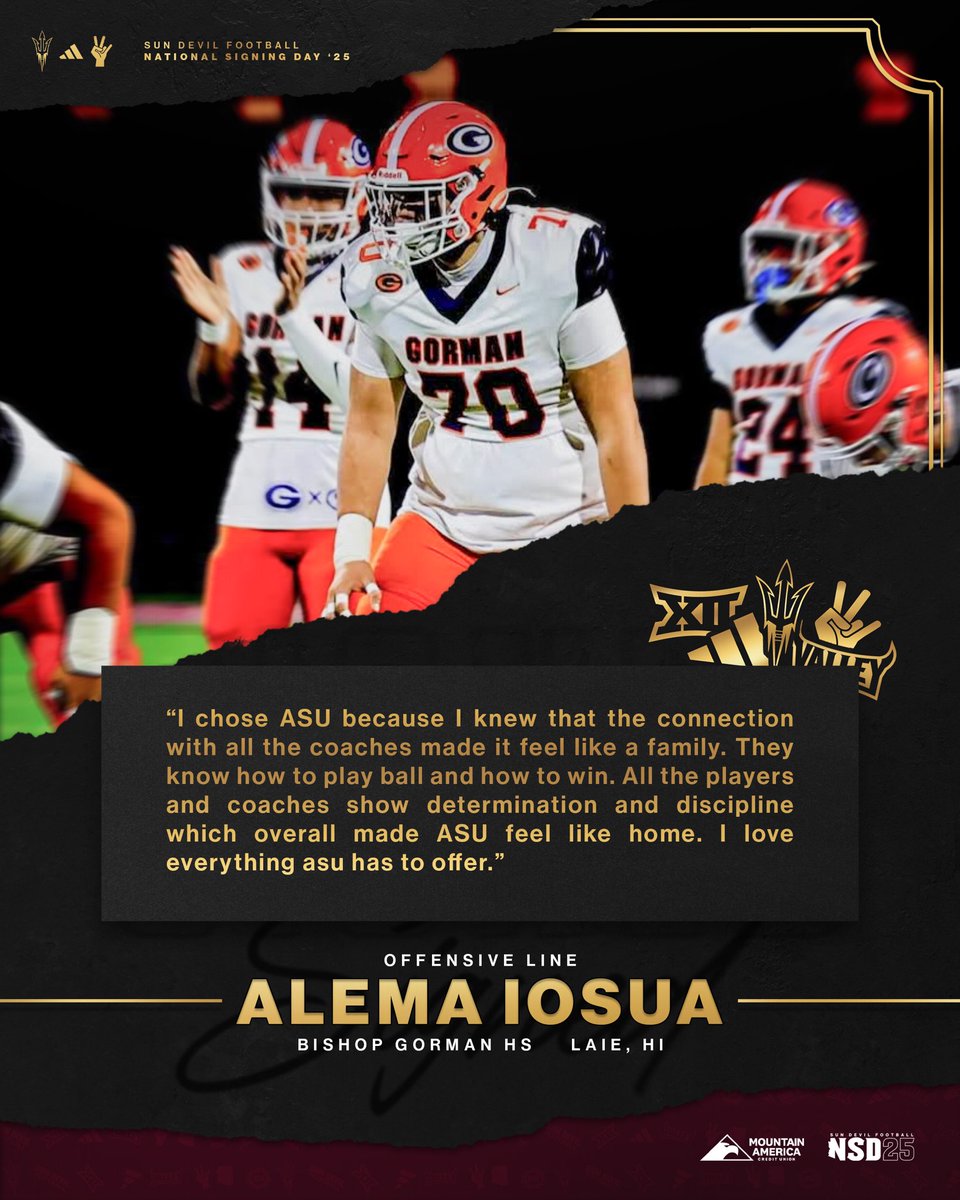 𝒮𝒾𝑔𝓃𝑒𝒹 ✍️

💪 Offensive line 
📍 Laie, HI

#ForksUp /// <a href="/AlemaIosua/">Alema.Iosua</a>