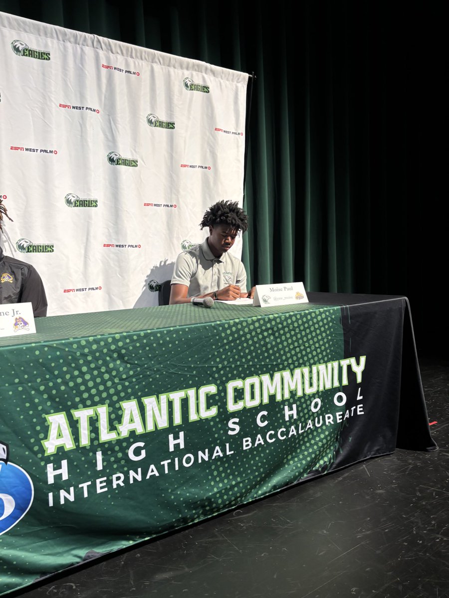 ESPN Top 63 (@espntop63) on Twitter photo Couple of <a href="/AHS_BALL/">AtlanticFootball</a> Eagles headed to North Carolina and Minnesota!!
<a href="/TaviusHorne/">Tavius “LT”Horne Jr</a> ➡️ <a href="/ECUPiratesFB/">ECU Football</a>
<a href="/ynw_moise/">moise paul</a> ➡️ <a href="/CSPBearsFB/">CSP Golden Bears Football</a>
#NSD #NationalSigningDay Couple of <a href="/AHS_BALL/">AtlanticFootball</a> Eagles headed to North Carolina and Minnesota!!
<a href="/TaviusHorne/">Tavius “LT”Horne Jr</a> ➡️ <a href="/ECUPiratesFB/">ECU Football</a>
<a href="/ynw_moise/">moise paul</a> ➡️ <a href="/CSPBearsFB/">CSP Golden Bears Football</a>
#NSD #NationalSigningDay