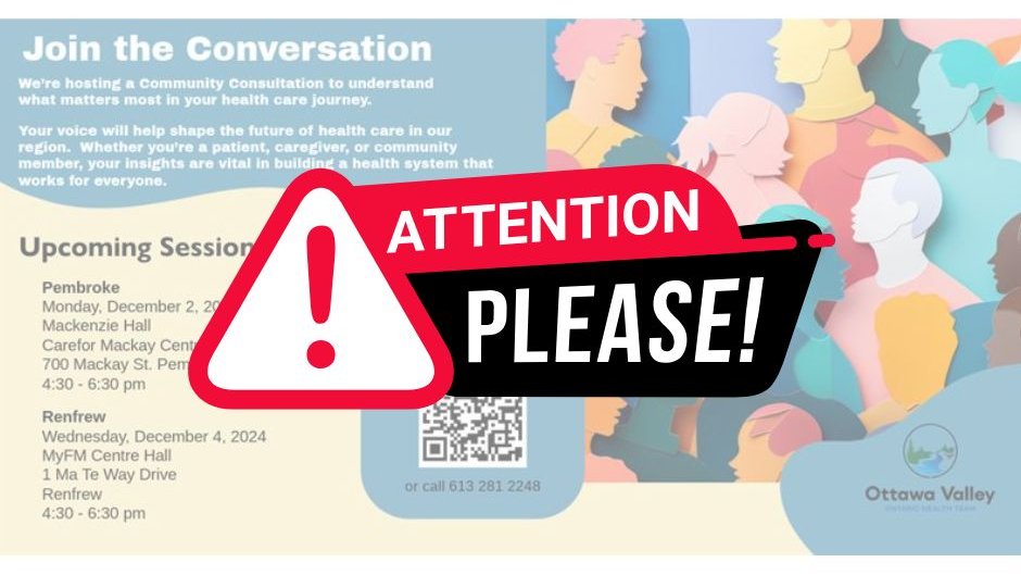 Ottawa Valley Ontario Health Team (@ottawavalleyoht) on Twitter photo Our in-person meeting in Renfrew is cancelled today due to weather concerns. In its place, we welcome you to share your thoughts directly to the OHT by emailing us info@ovoht.ca or calling our Strategic Implementation Lead, Jama Watt, at 613.281.2248. Our in-person meeting in Renfrew is cancelled today due to weather concerns. In its place, we welcome you to share your thoughts directly to the OHT by emailing us info@ovoht.ca or calling our Strategic Implementation Lead, Jama Watt, at 613.281.2248.