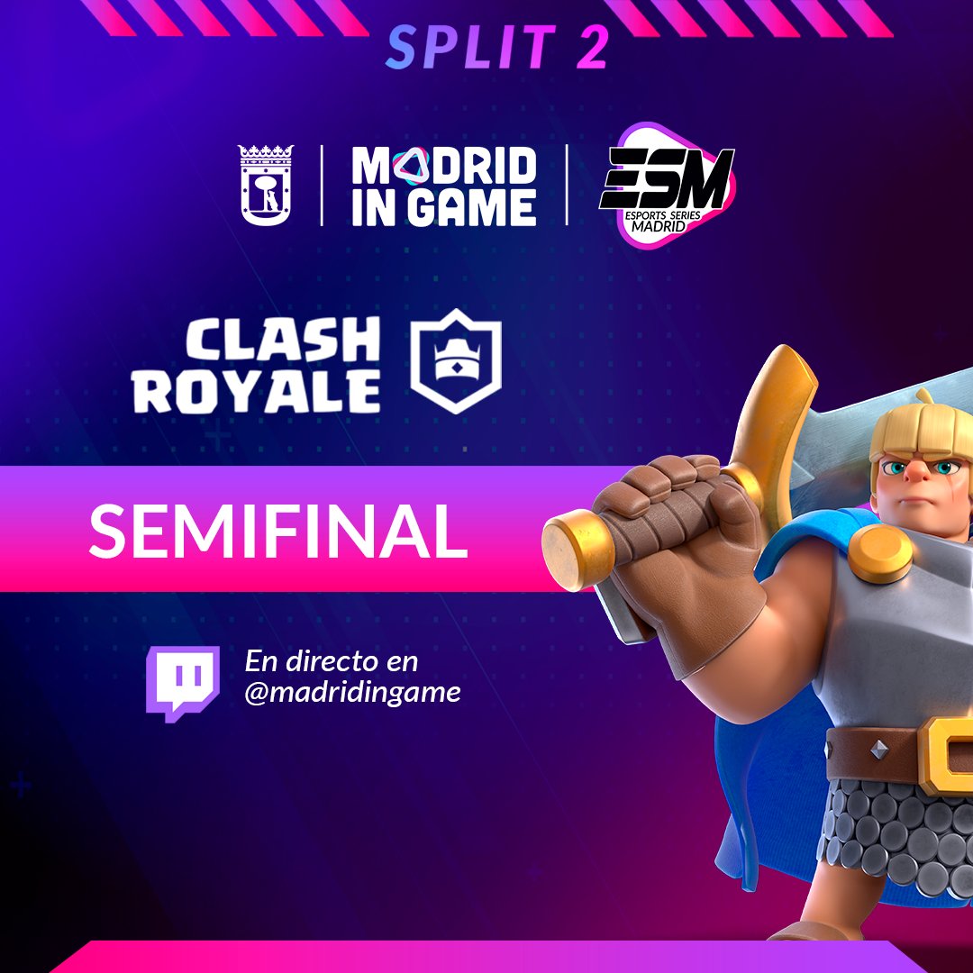 🔥 Llegó la hora de la verdad en la #EsportsSeriesMadrid Clash Royale. 

Sigue la semifinal en directo y descubre qué jugadores llegan a la gran final en <a href="/GAMERGY/">GAMERGY</a> 👉 twitch.tv/madridingame