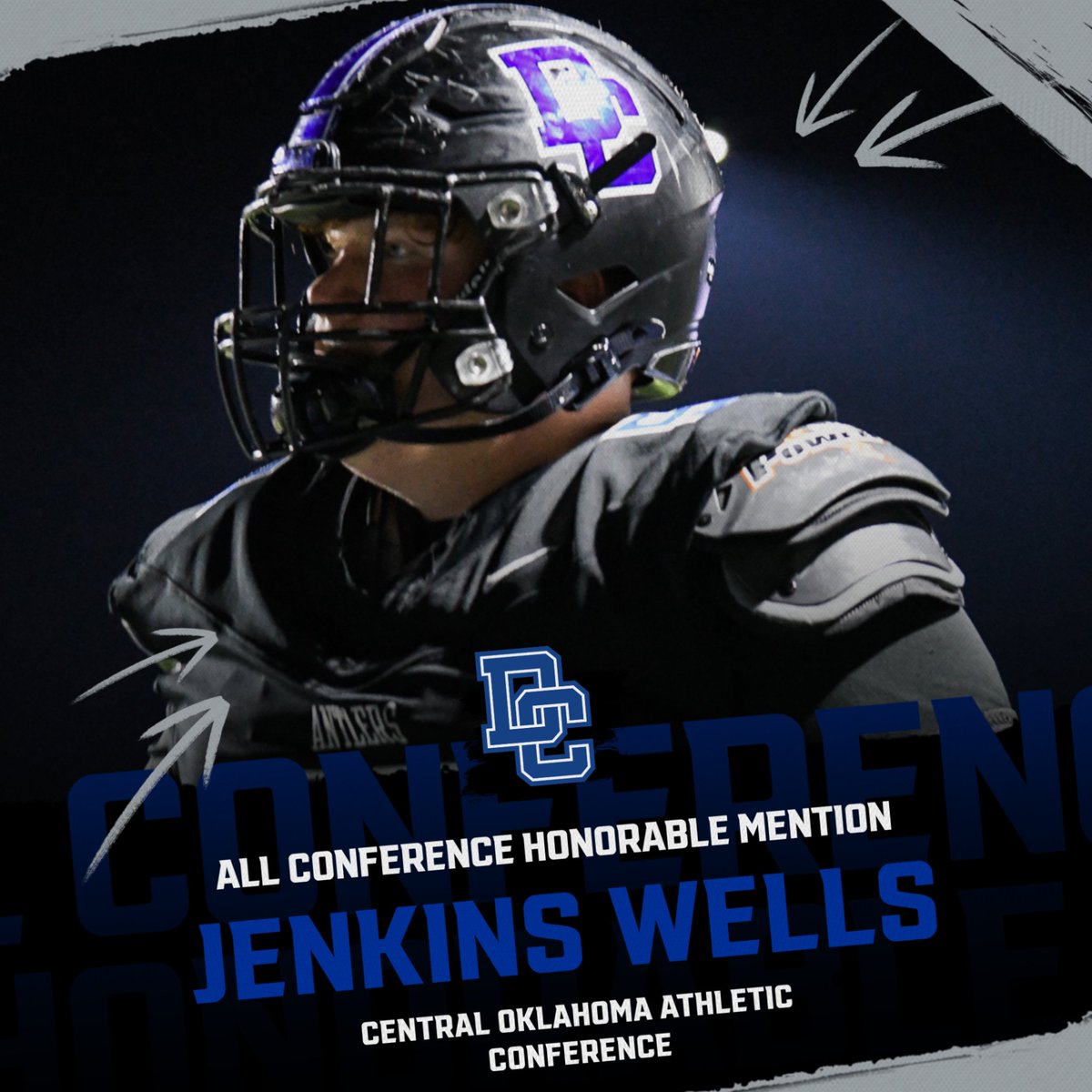 Jenkins Wells was named Honorable Mention All Conference for the COAC! #GOCREEK
