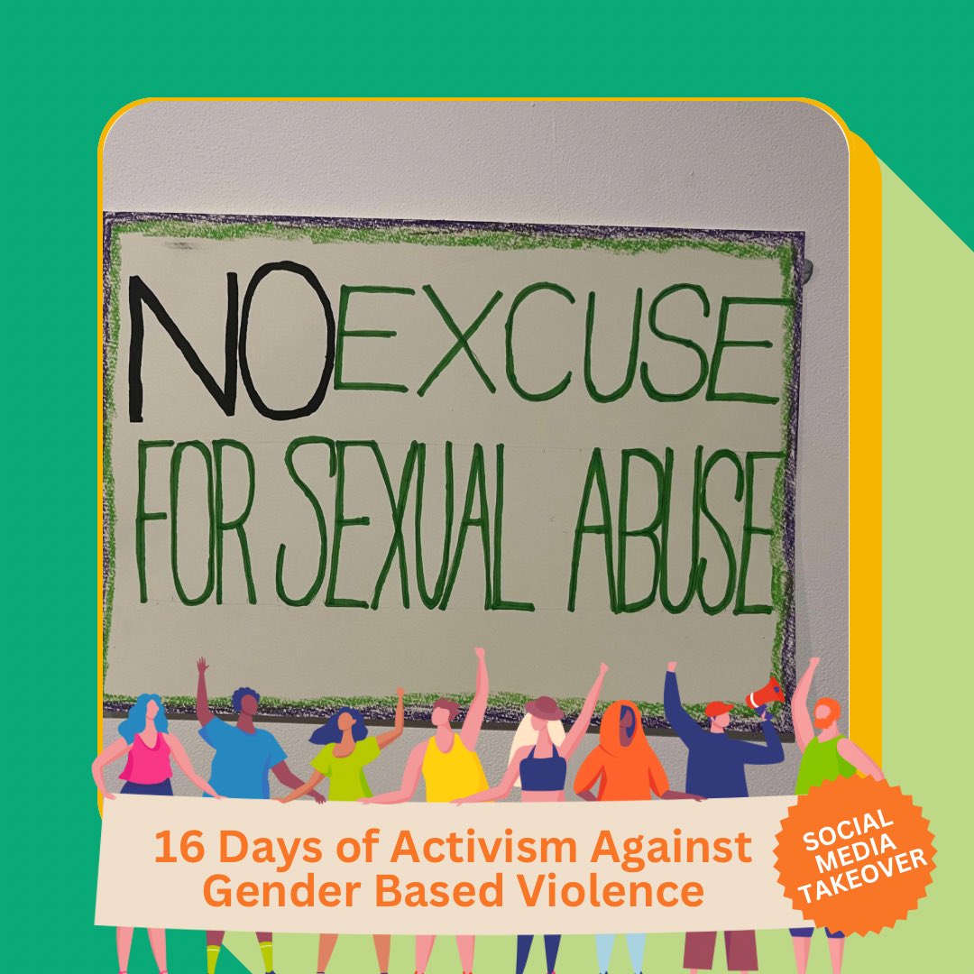 Today we are sharing a message of #NoExcuse for s3xual abus3. The person who made this placard said “I want to live in a world where people don’t have to worry about violence and s3xual abus3, and feel safe whatever their gender.”