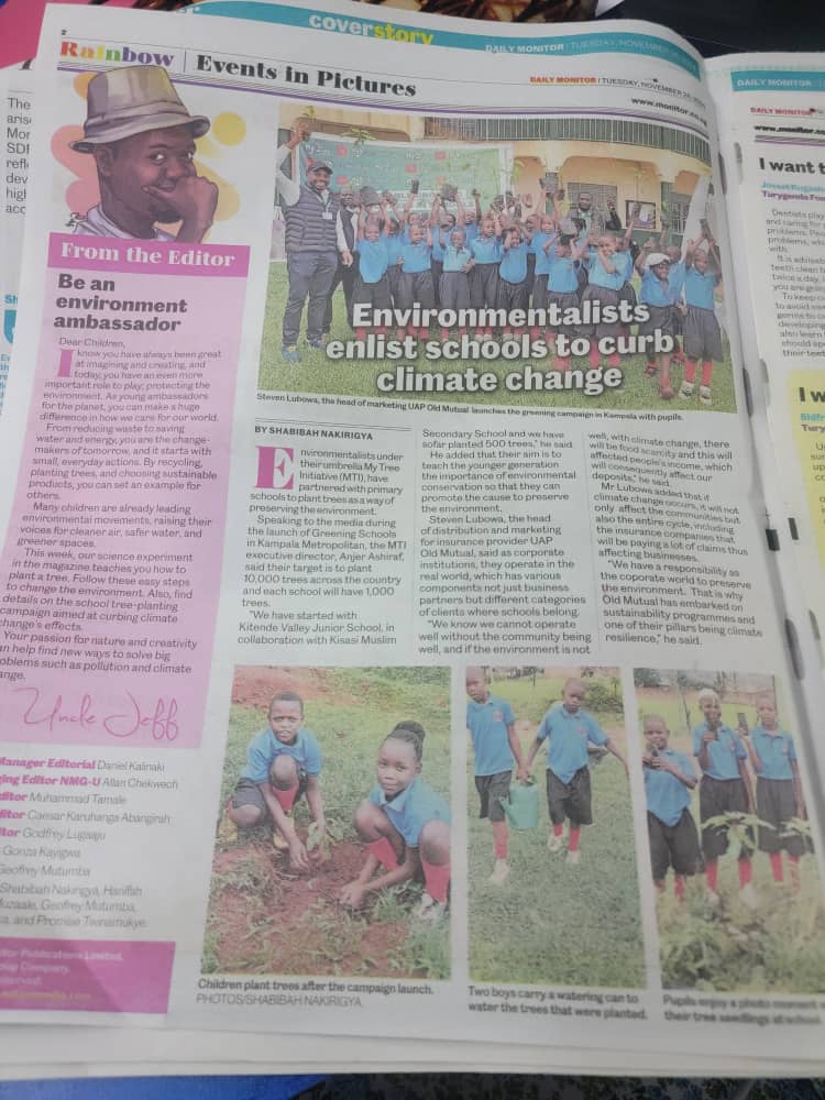 My Tree Initiative Organization (@mytreeuganda) on Twitter photo 'With Uganda’s economy and livelihoods heavily reliant on natural resources, UAP Old Mutual continues to be an active force in promoting environmental sustainability' ~ Steven Lubowa, Head of Marketing <a href="/UAPOldMutualUg/">UAP Old Mutual Uganda</a> Life Assurance.
#UAPOldMutualForTrees
#UAPOldMutualForSchools 'With Uganda’s economy and livelihoods heavily reliant on natural resources, UAP Old Mutual continues to be an active force in promoting environmental sustainability' ~ Steven Lubowa, Head of Marketing <a href="/UAPOldMutualUg/">UAP Old Mutual Uganda</a> Life Assurance.
#UAPOldMutualForTrees
#UAPOldMutualForSchools