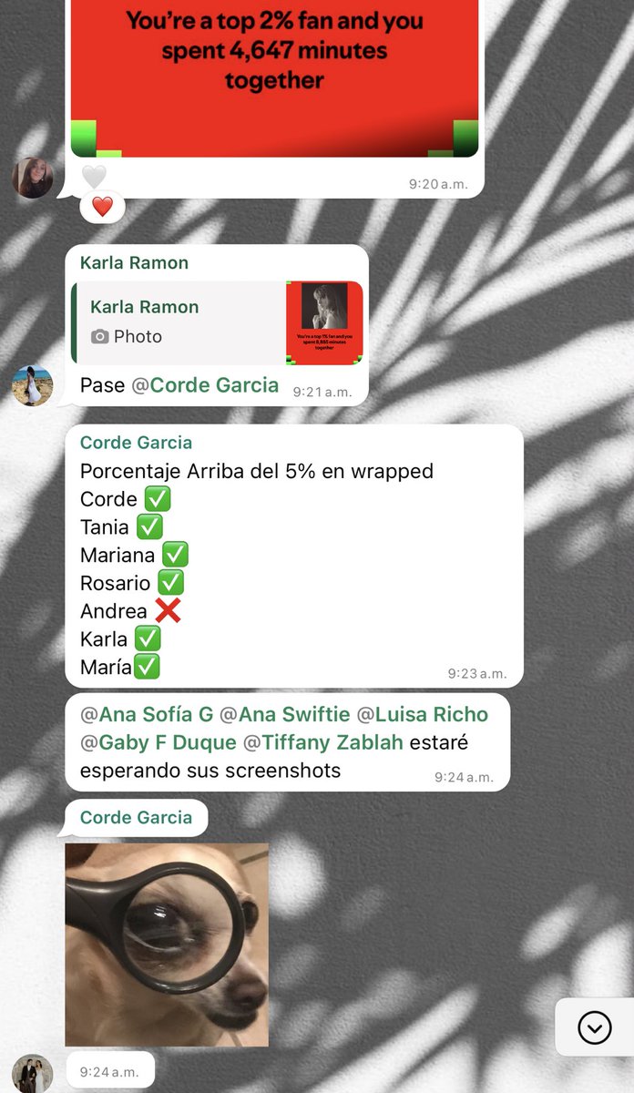 anagarzaf's tweet photo. Momento más estresante del año: @Cordegz haciendo cortes en el grupo de Swifties si no te salió top listener 😂 https://t.co/8I6LdfakmR