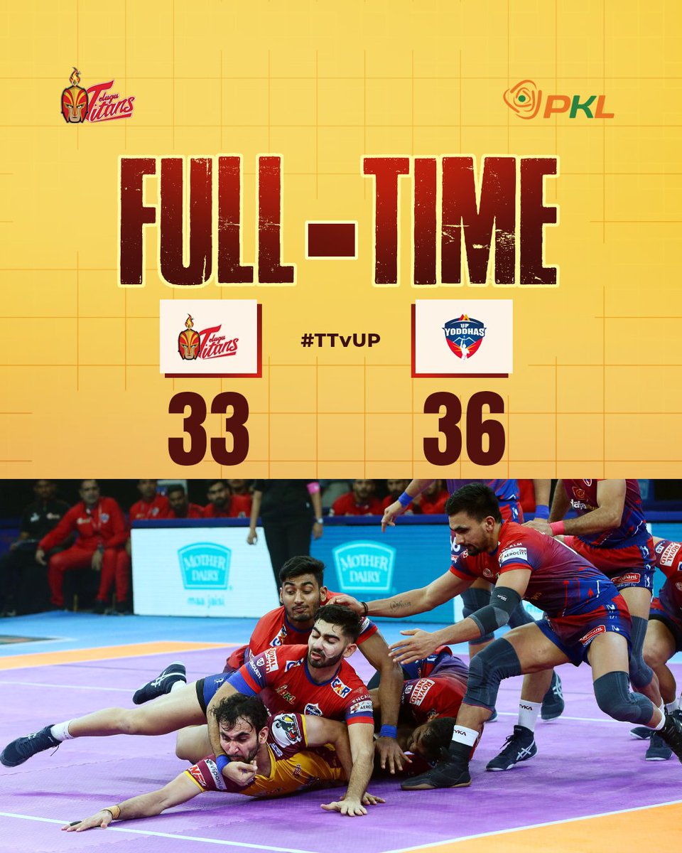 Soo Hard to Digest😞... 
But 6 point Ride Was Awesome by Manjit... 
Some silly mistakes ends the match. 
<a href="/ProKabaddi/">ProKabaddi</a>
<a href="/Telugu_Titans/">Telugu Titans</a> 
We Need Our 
Captain back <a href="/pawan_kumar17/">Pawan Sehrawat</a> ... 

 x.com/Telugu_Titans/…