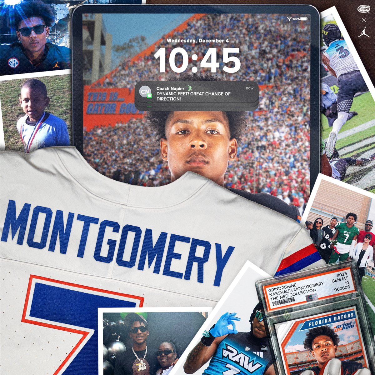 GatorsFB's tweet image. Dynamic!! 🐊

Time to shine, @NaeshaunM ‼️

#GRIND25HINE x #NSD25