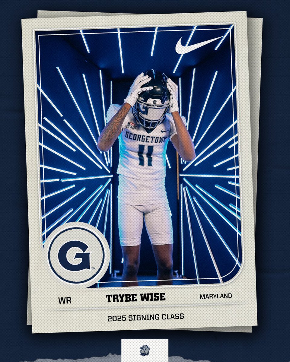 Georgetown Football (@hoyasfb) on Twitter photo Officially home on The Hilltop πΆ 𦴠
π¦πππ‘ππ β @TrybeWise00
π  Berlin, MD
π« Stephen Decatur High School
π WR
A Match-up nightmare from the Eastern Shore is coming to an end-zone near you!
#NSD25 x #HOYASAXA Officially home on The Hilltop πΆ 𦴠
π¦πππ‘ππ β @TrybeWise00
π  Berlin, MD
π« Stephen Decatur High School
π WR
A Match-up nightmare from the Eastern Shore is coming to an end-zone near you!
#NSD25 x #HOYASAXA
