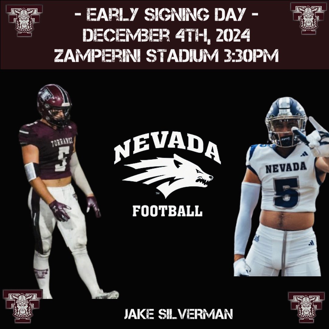 Raymond Carter (@coachraycarter) on Twitter photo Come stop by Zamperini Stadium today at 3:30pm as we celebrate <a href="/JakeSil05/">Jake Silverman 3 ⭐️ LB</a> on signing his National Letter of Intent! #ALLIN🏁 #RecruitTorrance🤝 Come stop by Zamperini Stadium today at 3:30pm as we celebrate <a href="/JakeSil05/">Jake Silverman 3 ⭐️ LB</a> on signing his National Letter of Intent! #ALLIN🏁 #RecruitTorrance🤝