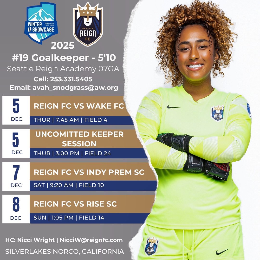 Avah Snodgrass (@snodgrassavah) on Twitter photo Headed to the <a href="/GAcademyLeague/">Girls Academy</a> Winter Showcase today! I’ve been training and working extra hard the last few months to make sure I was ready and prepared for this showcase.. and to make it count. First game is Thursday! Also showcasing at the Uncommitted Keeper session Thursday at Headed to the <a href="/GAcademyLeague/">Girls Academy</a> Winter Showcase today! I’ve been training and working extra hard the last few months to make sure I was ready and prepared for this showcase.. and to make it count. First game is Thursday! Also showcasing at the Uncommitted Keeper session Thursday at